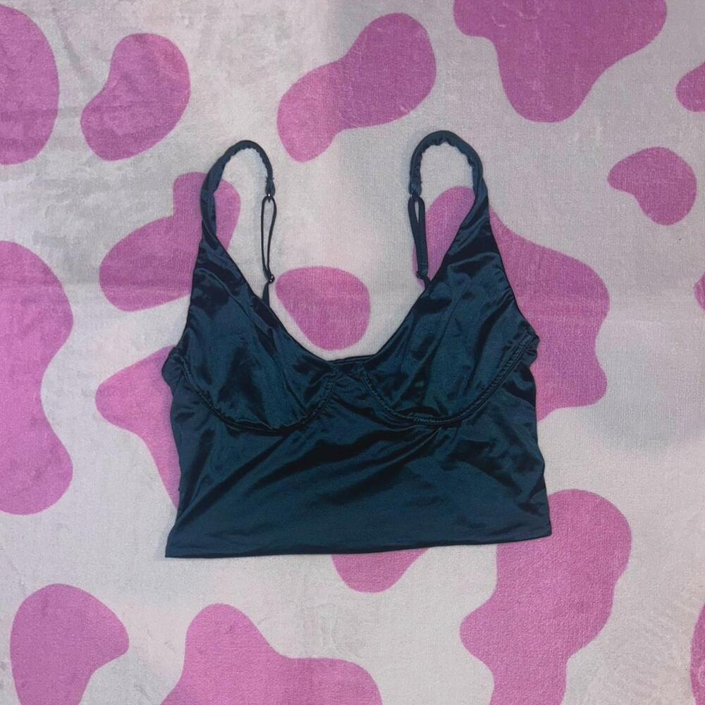 Dark teal smoothiez by aerie bralette women's size small